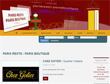 Tablet Screenshot of parisresto-parisboutique.com